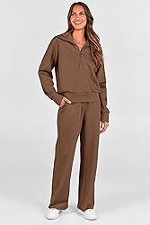 PRETTYGARDEN Womens 2 Piece Outfits Half Zip
