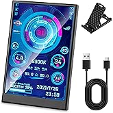 RANSANX 3.5 Inch IPS USB Mini Screen No Installation AIDA64 Pc Case | Screen Computer Temp Monitor PC Temperature Display with Stand, USB Cable, Manual