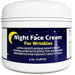 Anti Aging Night Cream Moisturizer for Dry Skin - Firming Cream For Women & Men - Best Anti Wrinkle Cream for Sensitive Skin - Collagen Booster - All Natural Skin Care with Antioxidants & Shea Butter