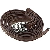 Non-Stretch English Stirrup Leathers 53" with Stainless Steel Buckles | 2.5cm (1") wide, PP webbing core, tear-resistant horse riding equestrian leathers
