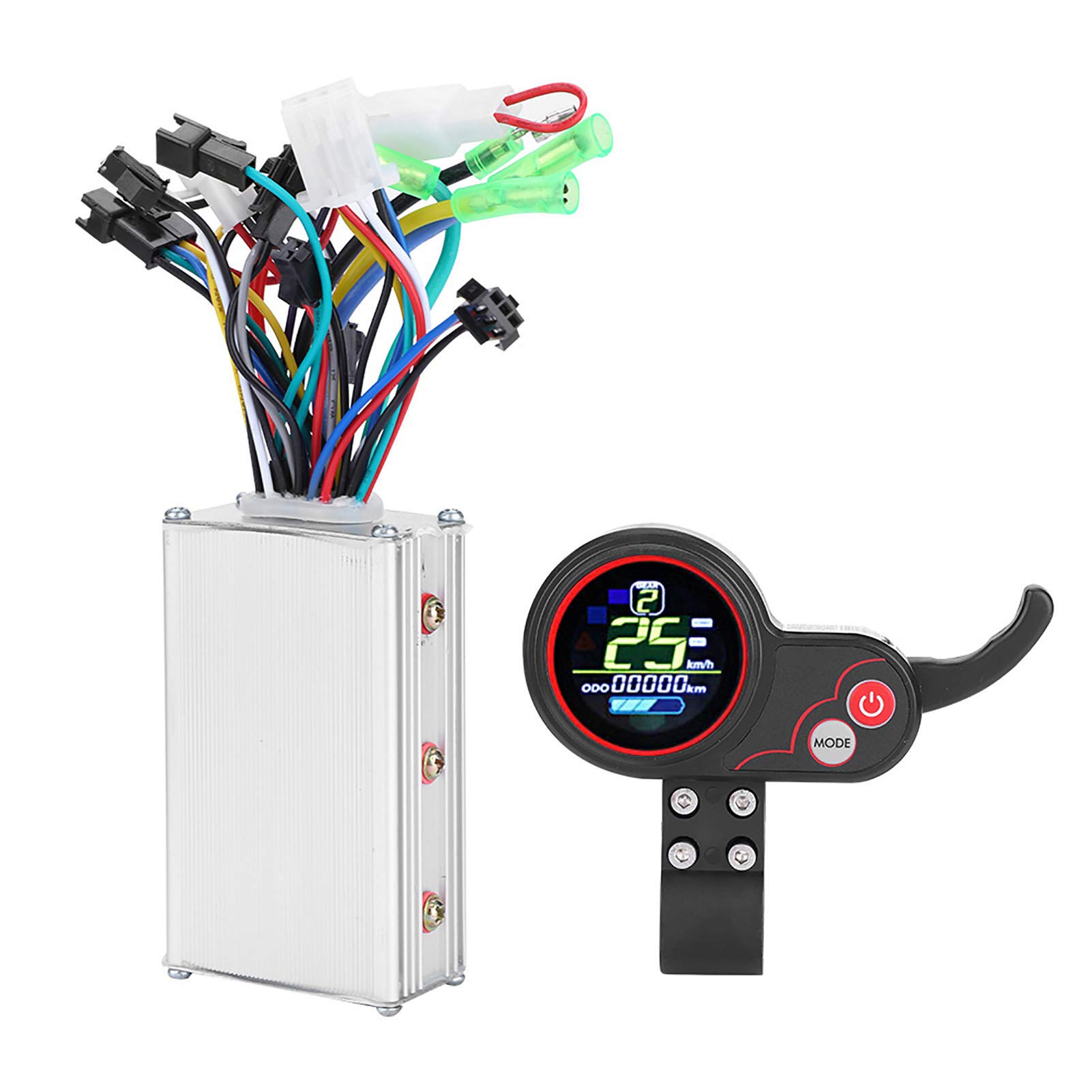 Electric Bike Controller with LCD Display 60V 250W/350W Electric Scooter Speed Controller with Shift Switch