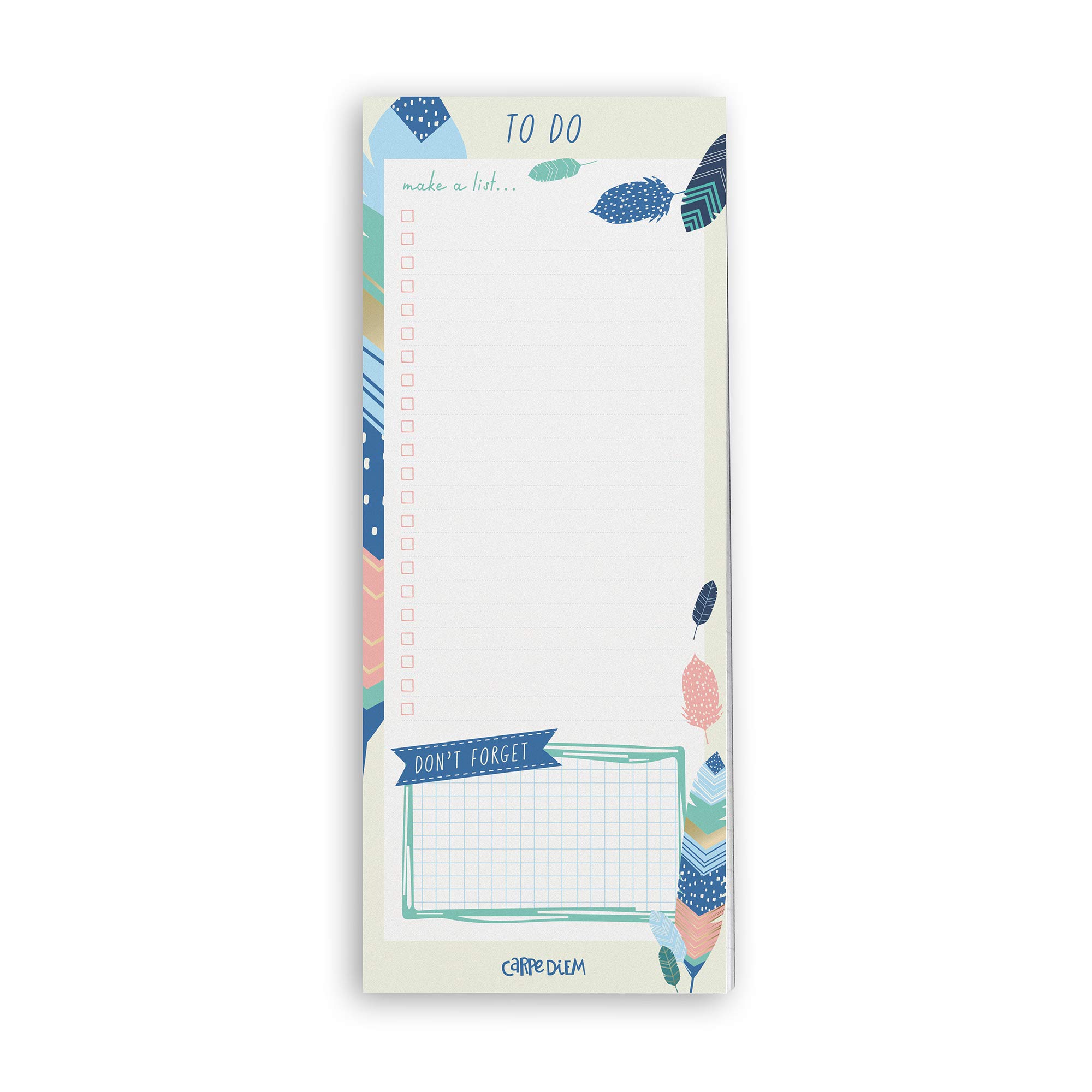 Pukka Pad Carpe Diem To-Do List - Magnetic Memo Pad for Groceries, Chores, & More - Sticks to Refrigerator or Other Metal Surfaces - 60 Tear-Off Sheets of 100GSM Paper, 8.5 x 3.5in, Ballerina Pink