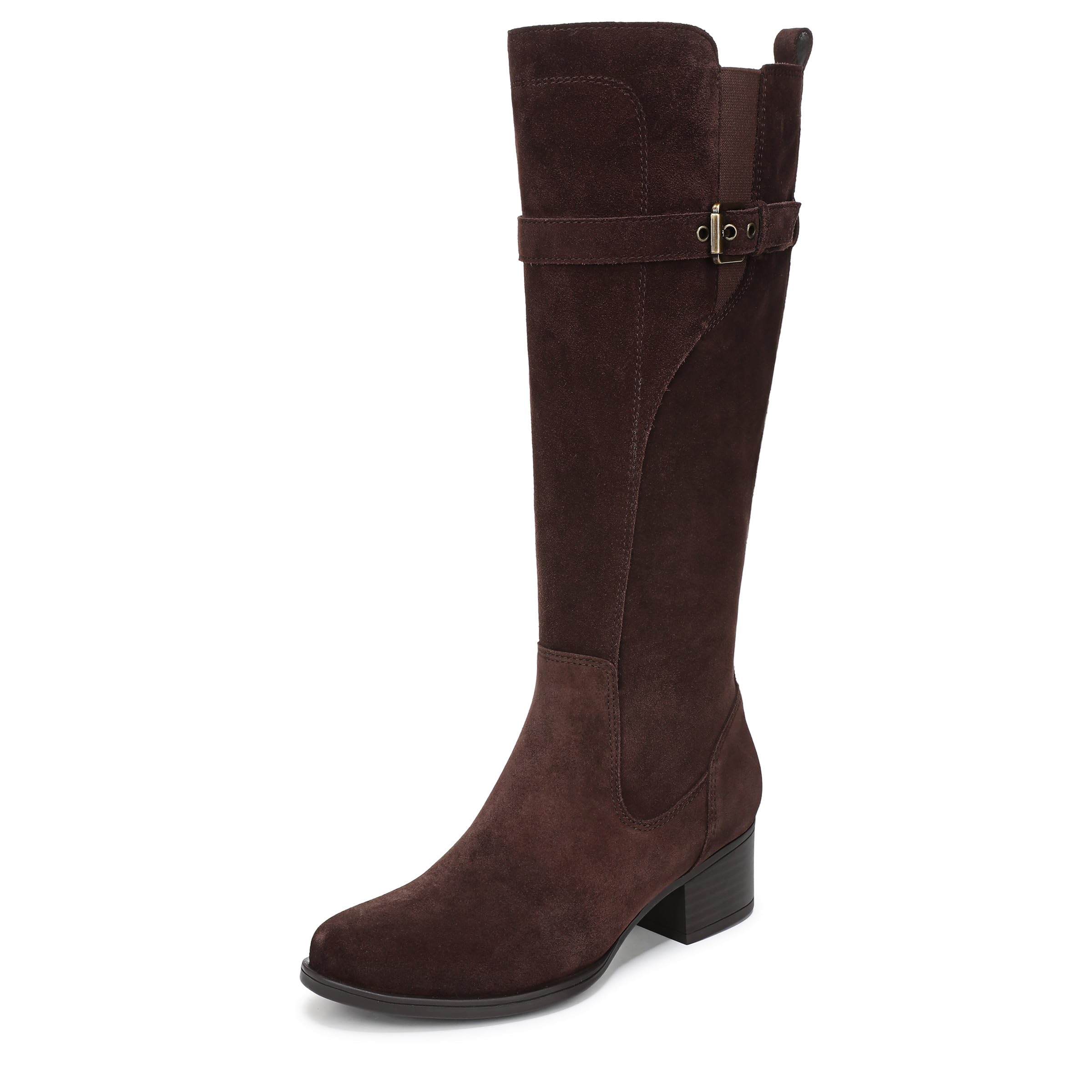 Naturalizer Women’s Kenna Western Boot Chocolate Bar Brown Suede 6 W
