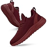 Feethit Women Tennis Running Shoes Walking Shoes Lightweight Casual Sneakers for Travel Gym Work Woman Waitress Nurse Burgundy 10