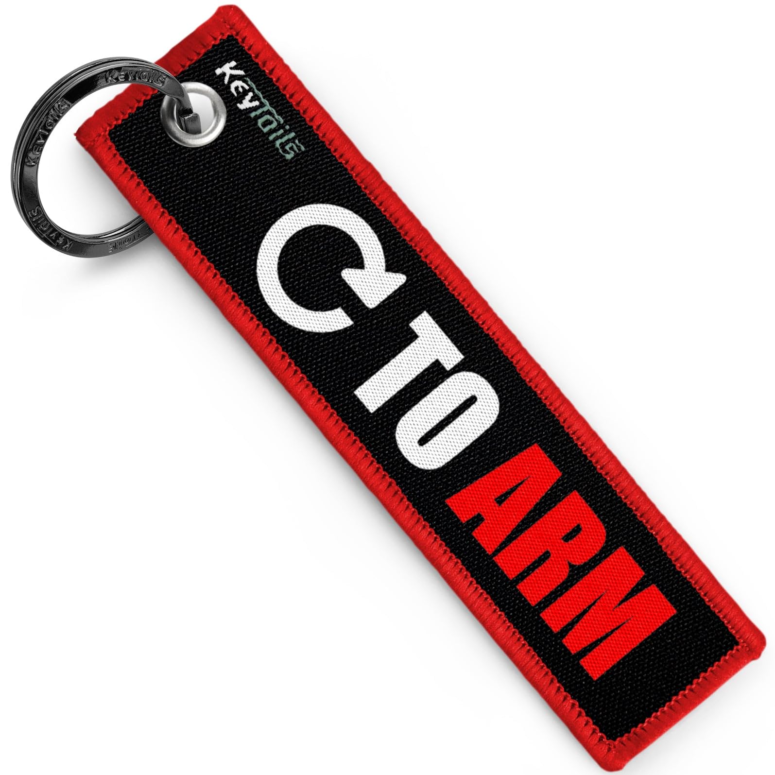 KEYTAILS Keychains, Premium Quality Key Tag for Motorcycle, Car, Scooter, ATV, UTV [Turn To Arm]