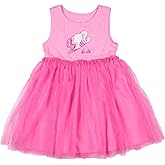 Barbie Toddler Girls' Repeating Logo Design Tank Top Tulle Tutu Dress
