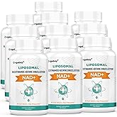 Orgabay Liposomal NAD+ Supplement 500 mg, High Absorption, Boost NAD+ with TMG 250 mg, Actual NAD Plus More Efficient Than Nicotinamide Riboside, Support Cellular Energy, Healthy Aging | 600 Softgels