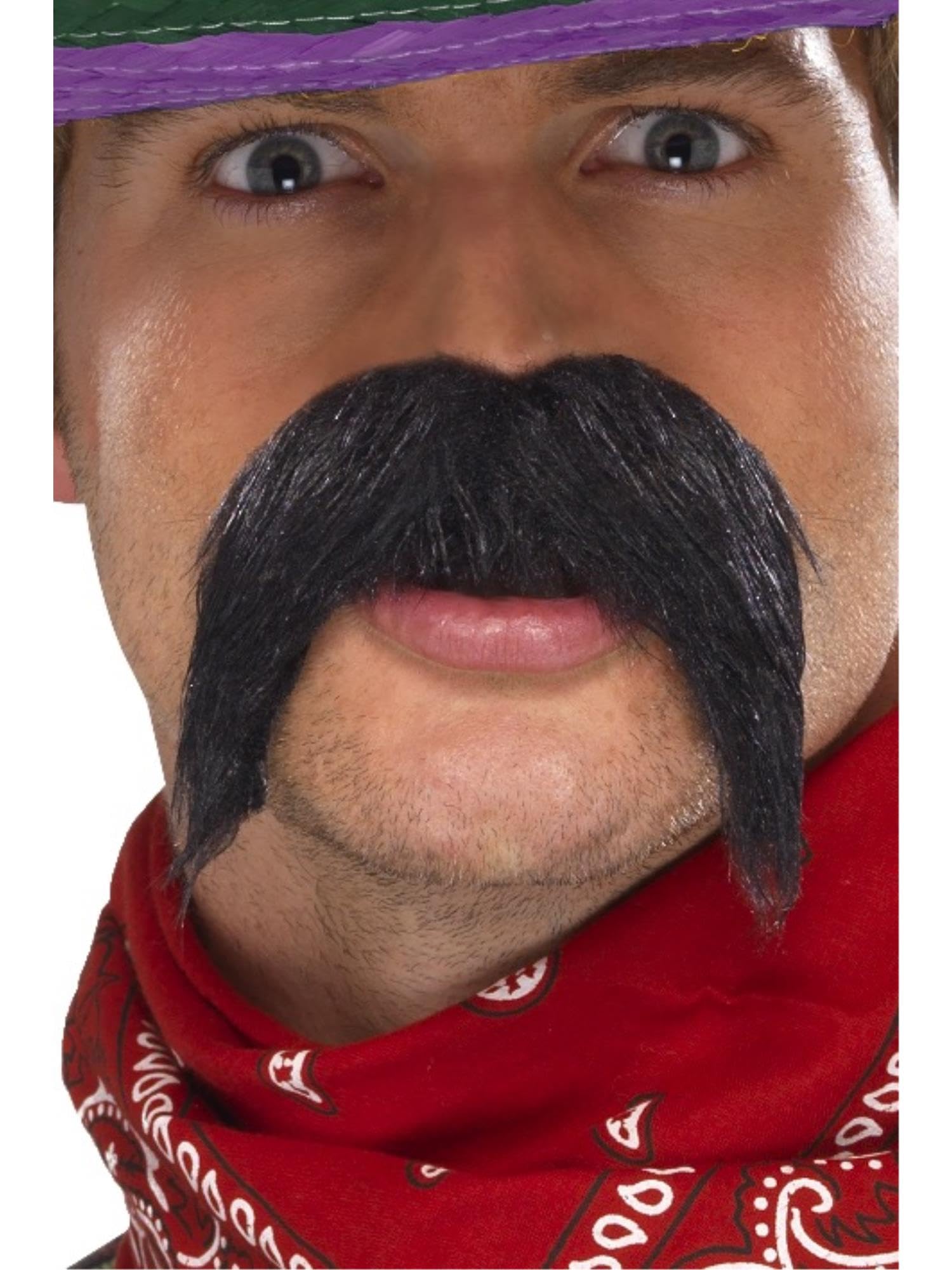 Smiffys Big & Bushy Gringo Tash, Black