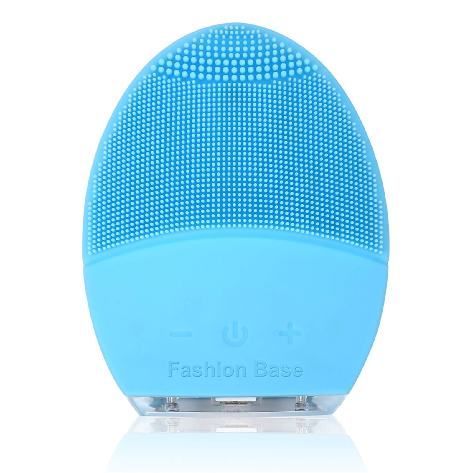 Facial Cleansing Brush, Electric Silicone Face Massager Brush Waterproof Anti-Aging Skin Cleanser and Deep Exfoliator Makeup Tool for Facial Polish and Scrub (Blue)