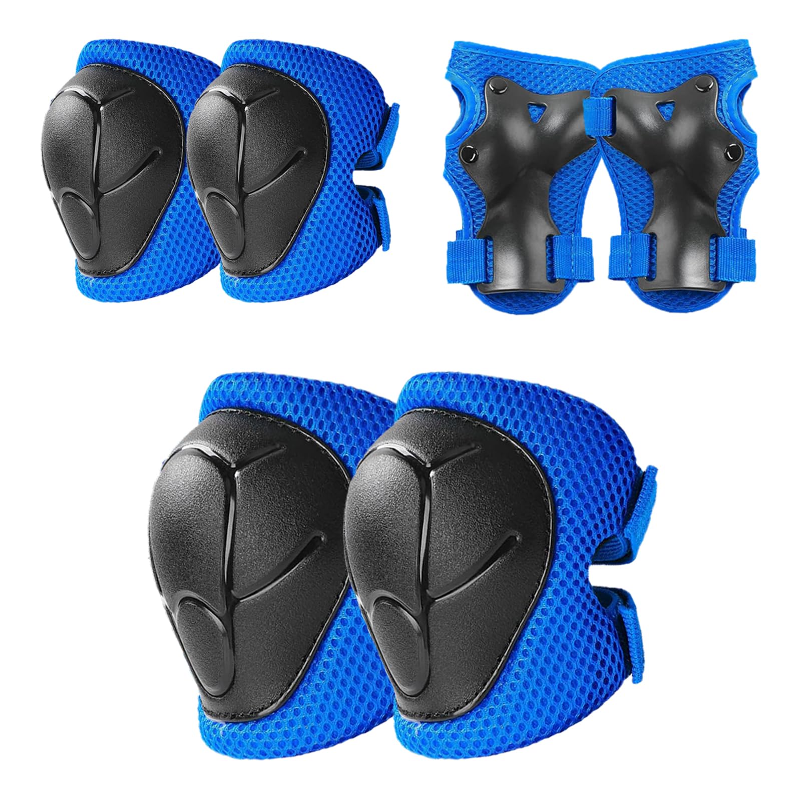 Photo 1 of *black* missing one elbow and one knee pad* Kids Protective Gear Set, Knee Pads for Kids 3-10Years Toddler Knee and Elbow Pads with Wrist Guards Boys or Girls for Skating Cycling Bike Rollerblading Scooter Bike (Blue, S(3-7years))