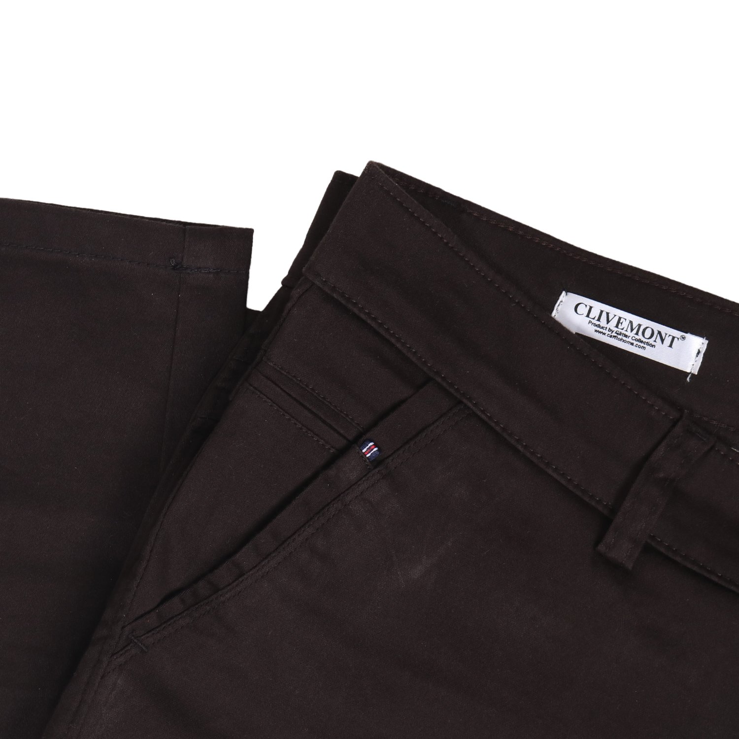 clivemont men's jet black formal slim fit trouser cljb1