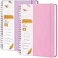 EOOUT 2 Pack Lined Spiral Journal Notebook, 8.5" x 11" College Ruled Thick Journals 480 Pages for Writing, Pastels Hardcover Notebooks with Inner Pocket for Women Office Work School Note Taking