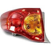 munirater Left Tail Light Assembly Replacement for Corolla 2009-2010 | Outer Side, Rear Brake Lamp, Driver Side Tail Light, Replacement for 8156002460