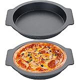 Pie Pans for Baking 9 inch Pie Dish with Handles Carbon Steel Pie Tin Set of 2 Deep Dish Pie Plate Easy Grab (9 inch (2pcs))