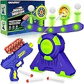 GMAOPHY Shooting Games Toy Gift for Age 5, 6, 7, 8, 9, 10+ Years Old Kids, Glow in The Dark Boy Gift Floating Ball Targets with Foam Dart Toy Blaster, 10 Balls 5 Targets