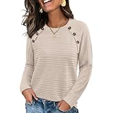 Sampeel Womens Tops Long Sleeve Shirts Lightweight Sweaters Fall Outfits | Cozy Sweaters, Fall Clothes Must Have 2026, Business Casual Outfit. School, Fashion Clothing, Winter Clothes, Old Money, Cute