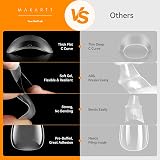 Makartt Short Almond Nail Tips 510pcs 15 Sizes Full Cover False Nails view 3