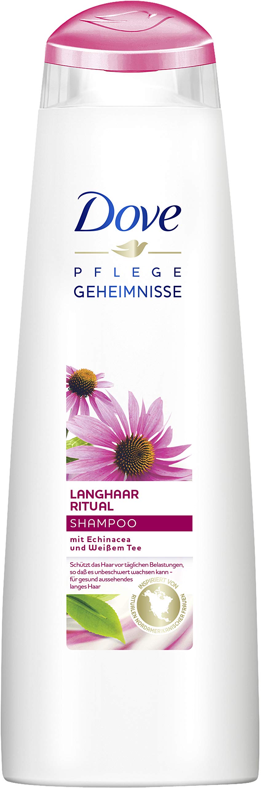 Dove long hair ritual, with echinacea and white tea shampoo, pack of 6 (6 x 250 ml)