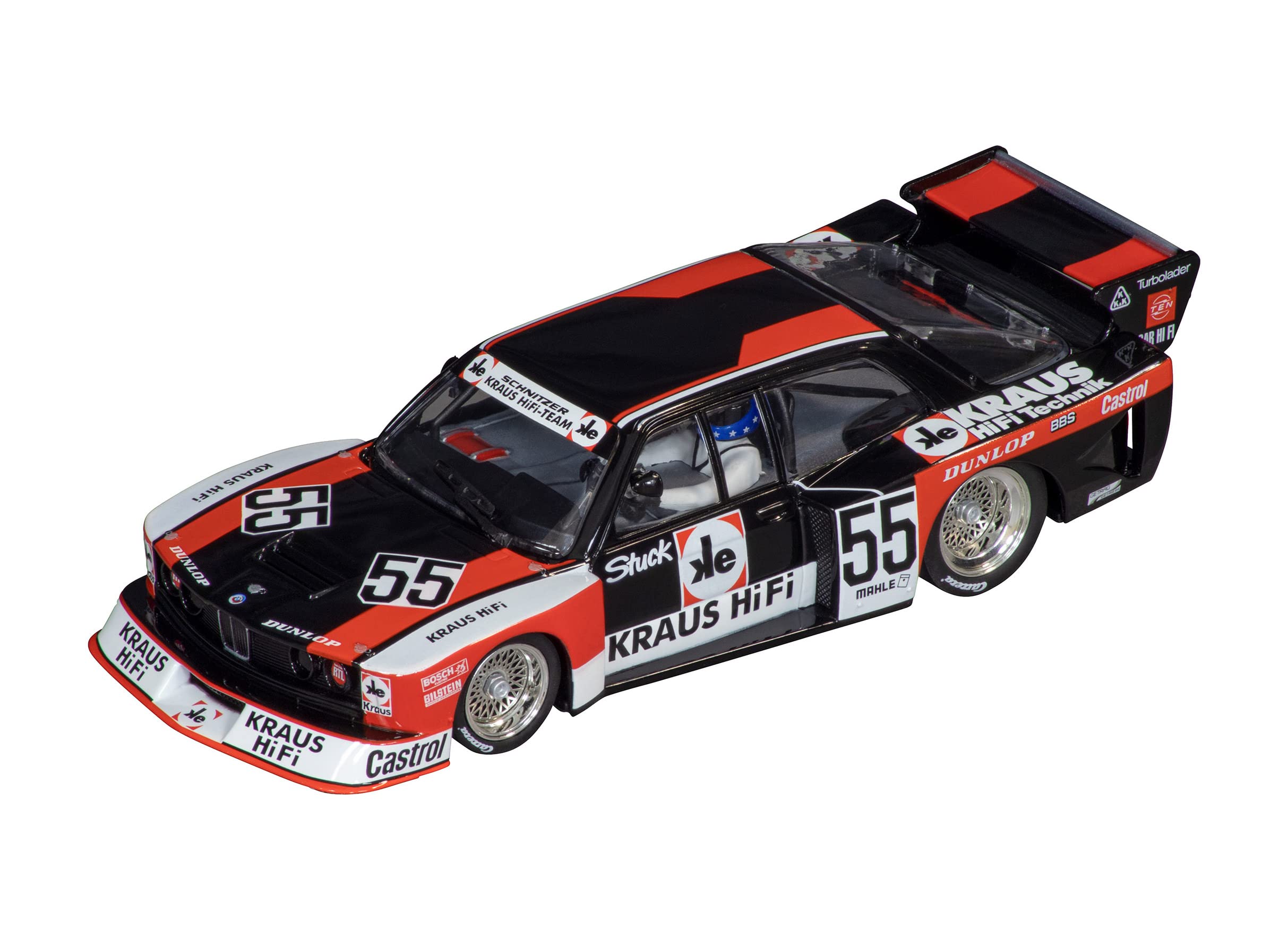 Carrera Slot Car, 1:32 Scale BMW 320 Turbo Flachbau 'Kraus-Team Schnitzer, No.55' DRM 1980, Officially Licensed