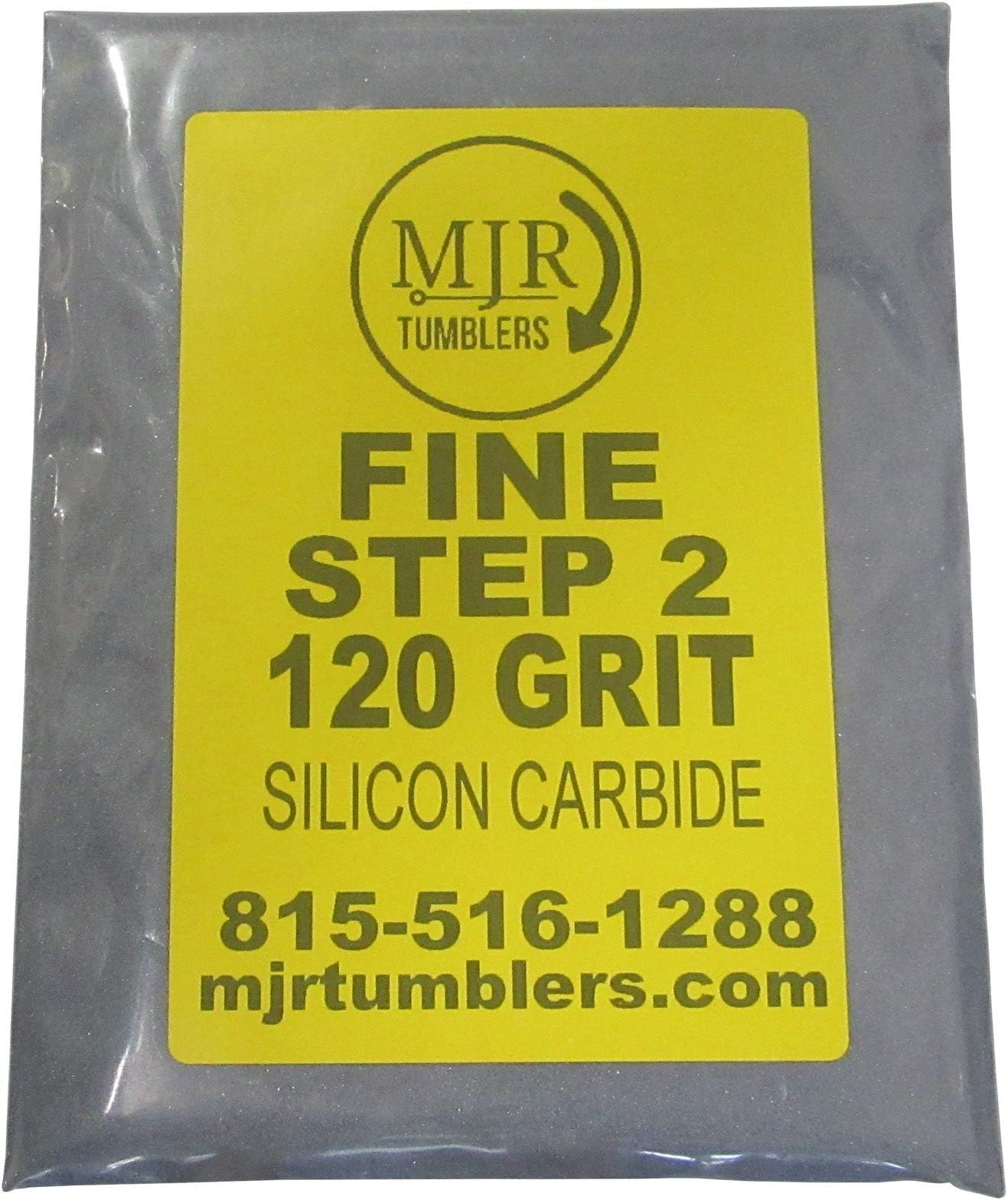 MJR Tumblers 1 LB Fine 120 Silicon Carbide Rock Refill Grit Media Stage 2