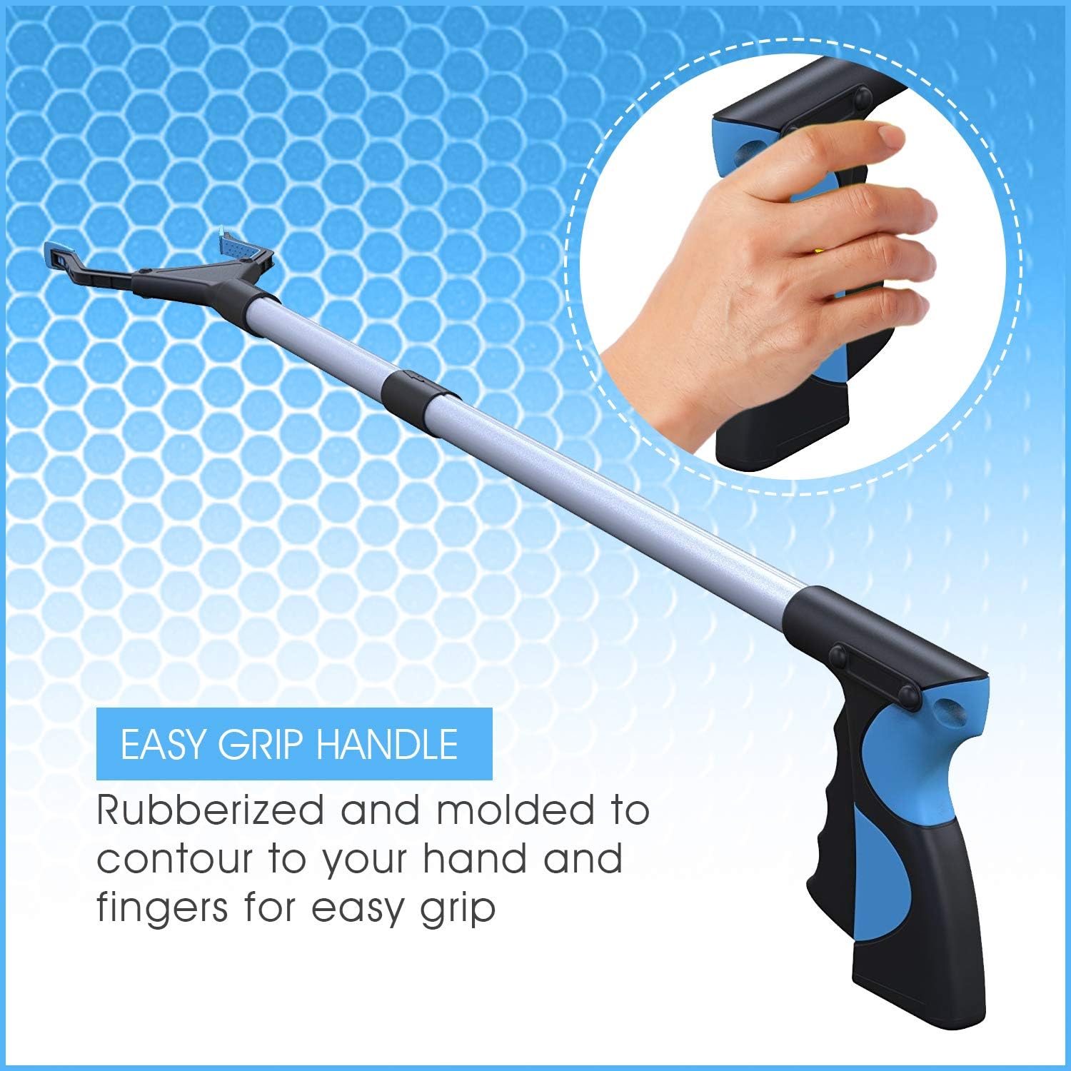 Grabber Reacher Tool,FitPlus Grabber With Strong Magnet 32", 2 Year Warranty Extra Thick Steel Cable Grabber Reacher for Elderly, Lightweight Extra Long Handy Trash Picker Upper Claw Grabber: Health & Personal Care