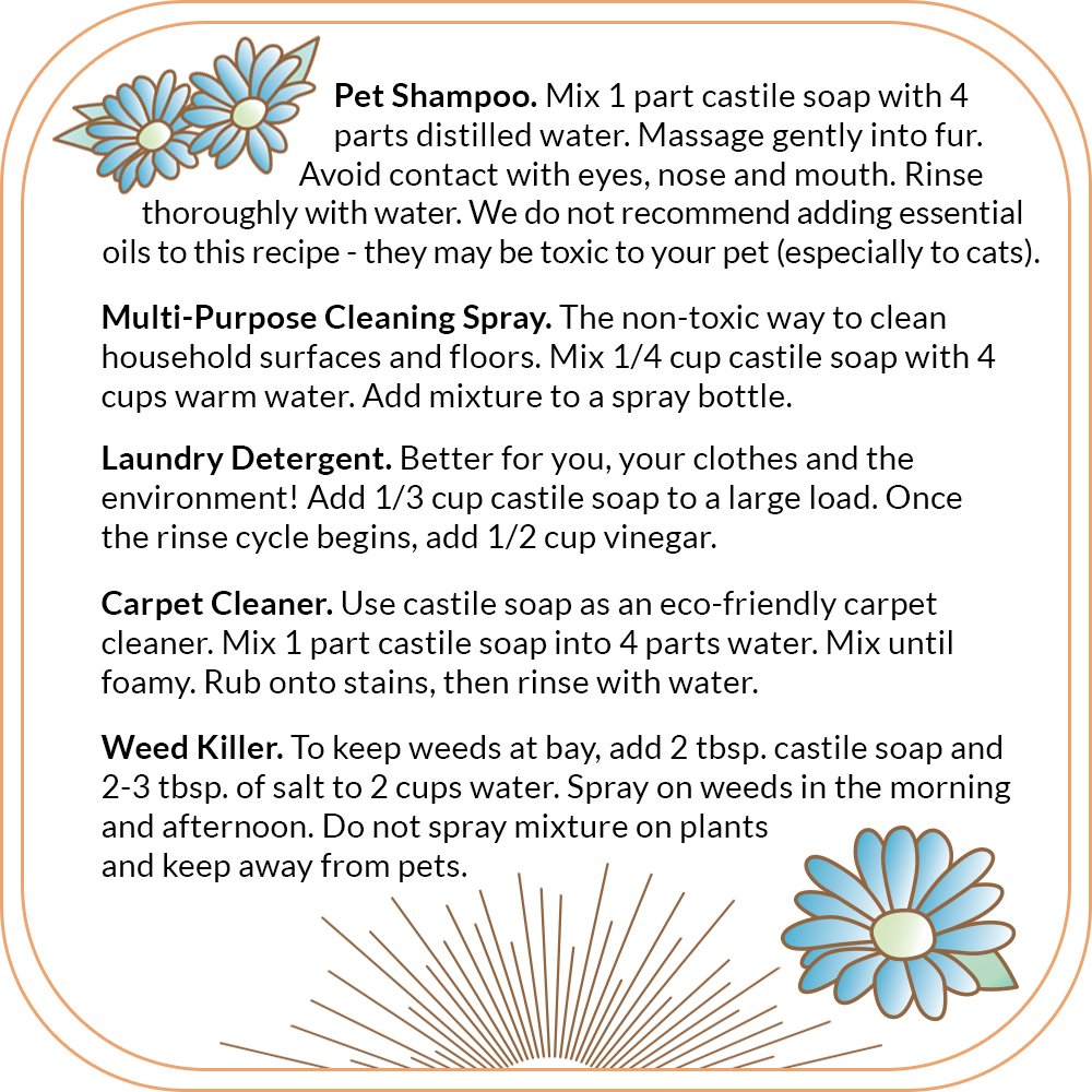 Quinn’s Pure Castile Organic Liquid Soap, 32 ounce (Unscented) : Beauty