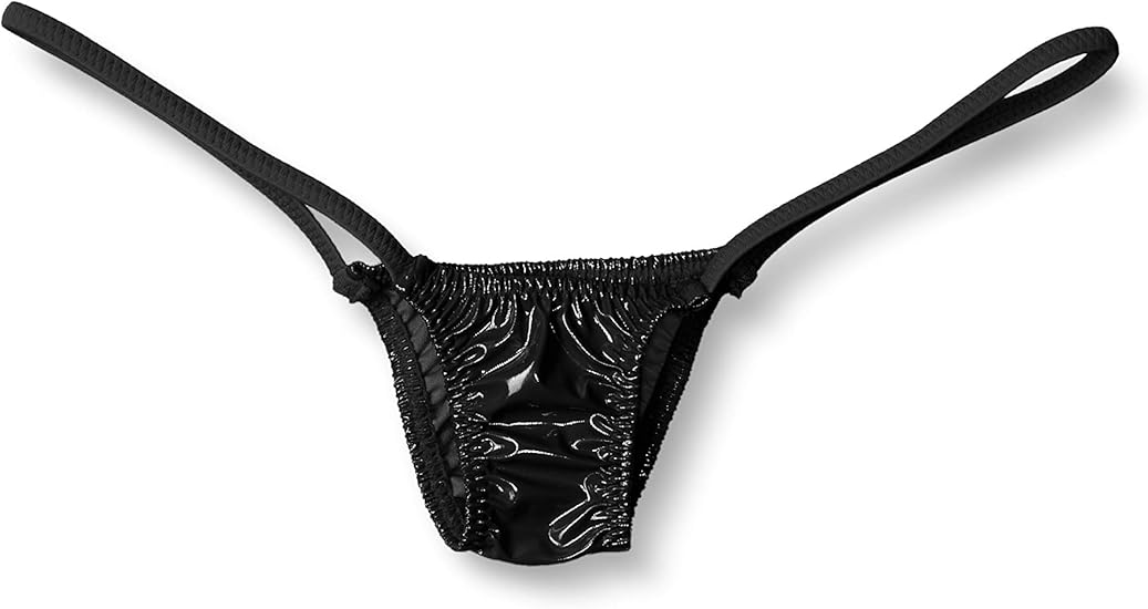 Amazon.co.jp： [ラ ポーム] 限りなく面積の小さいハーフバックビキニ 浅型 ローライズ エナメル合皮 女性 極小 マイクロ