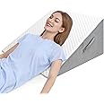 COOLBEBE Bed Wedge Pillow for Sleeping,12Inch Elevated Wedge Pillow for Sleep Apnea, 12" Foam Wedge Triangle Pad for Acid Reflux, Gerd and Snoring - Breathable Air Layer Washable Cover