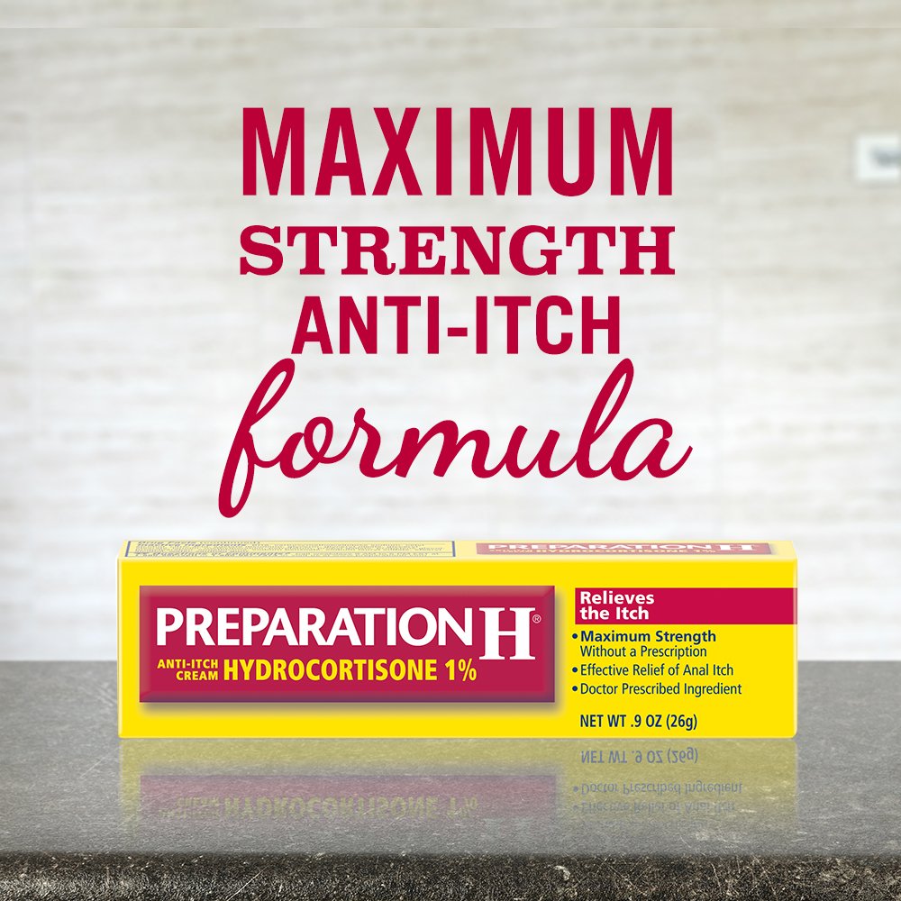 Preparation H AntiItch Treatment Cream with Hydrocortisone 1, Maximum