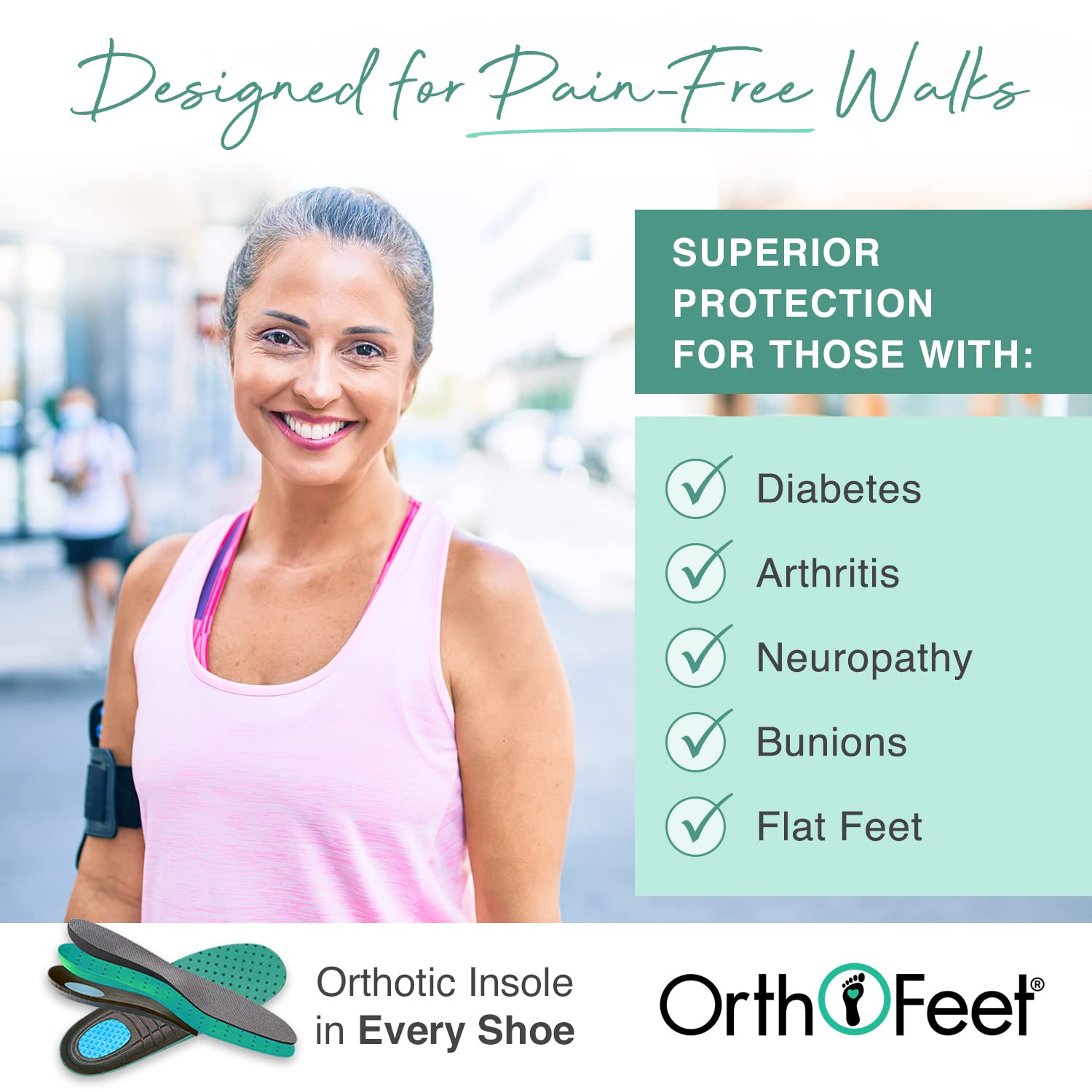 Orthofeet Women's Orthopedic Knit Francis No-Tie Sneakers