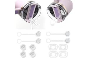 TQRR 4 Pcs Silicone Spill Proof Stopper Compatible with Stanley 40/30 oz Quencher H2.0 Tumbler with Handle Leak Stopper for Stanley Cup Accessories Including 4 Straw Cover Cap, 4 Round Leak Stopper