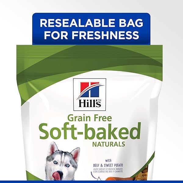 HILL’S GRAIN FREE SOFT-BAKED NATURALS DOG TREATS, BEEF & SWEET POTATO, 8 OZ. BAG