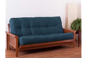 Blazing Needles Renewal 9" Twill Futon Mattress, Full, Indigo