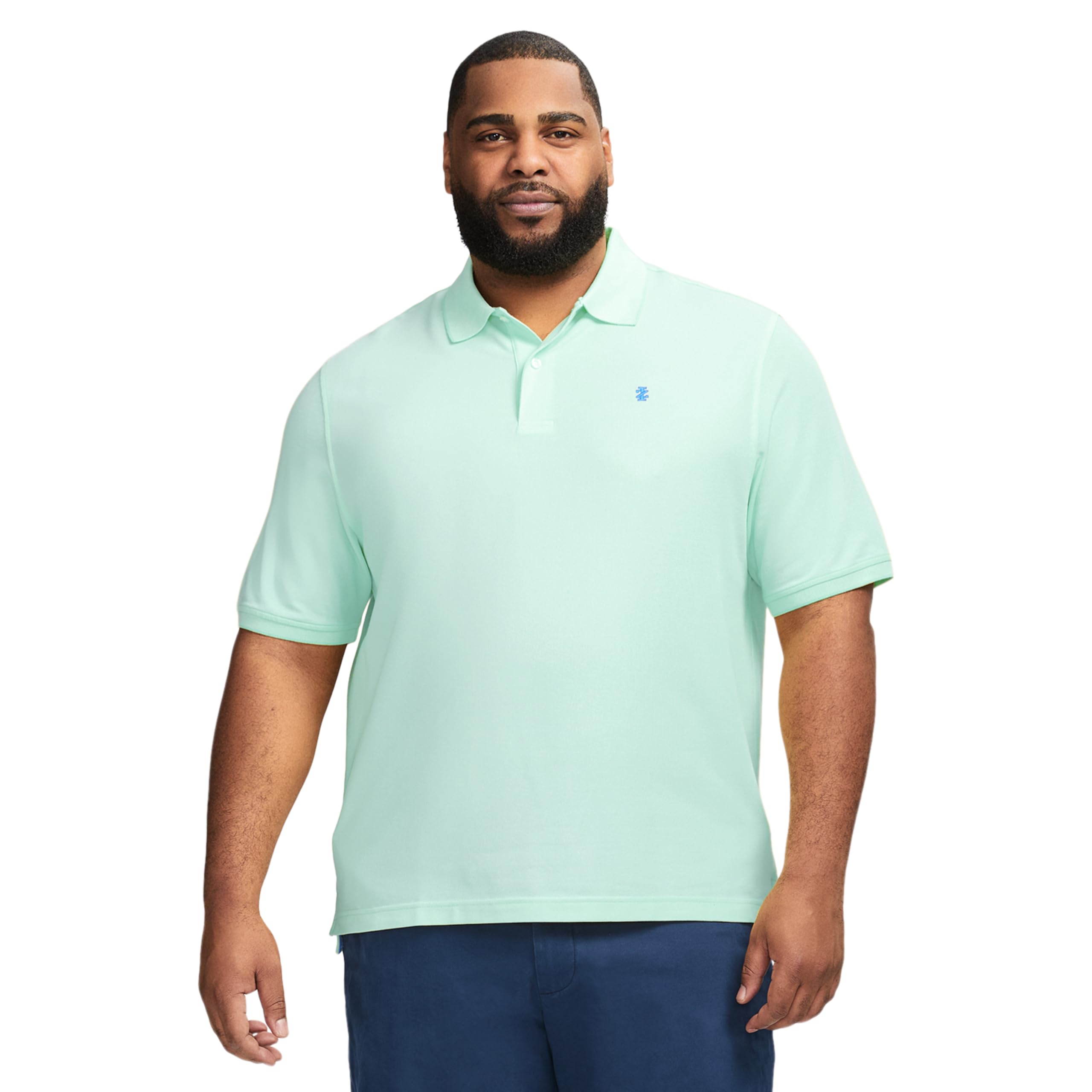 Izod Men's Big and Tall Advantage Performance Short Sleeve Polo Shirt, Birds Egg Green, 3X-Large Tall Image
