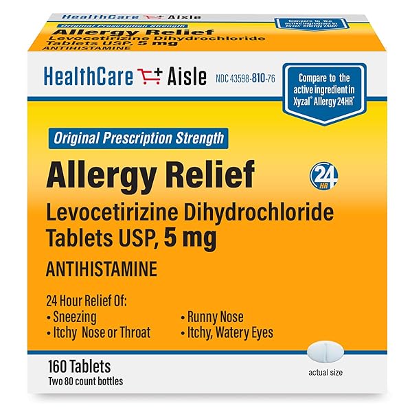 HEALTHCAREAISLE ALLERGY RELIEF – LEVOCETIRIZINE DIHYDROCHLORIDE TABLETS USP,...