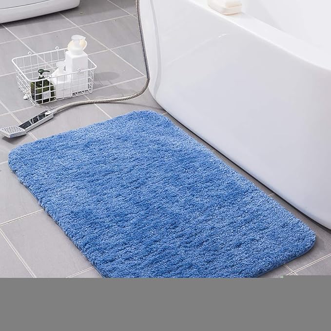 Bathroom Mat White, Large Bathroom Mat Thick Fluff Soft and Comfortable