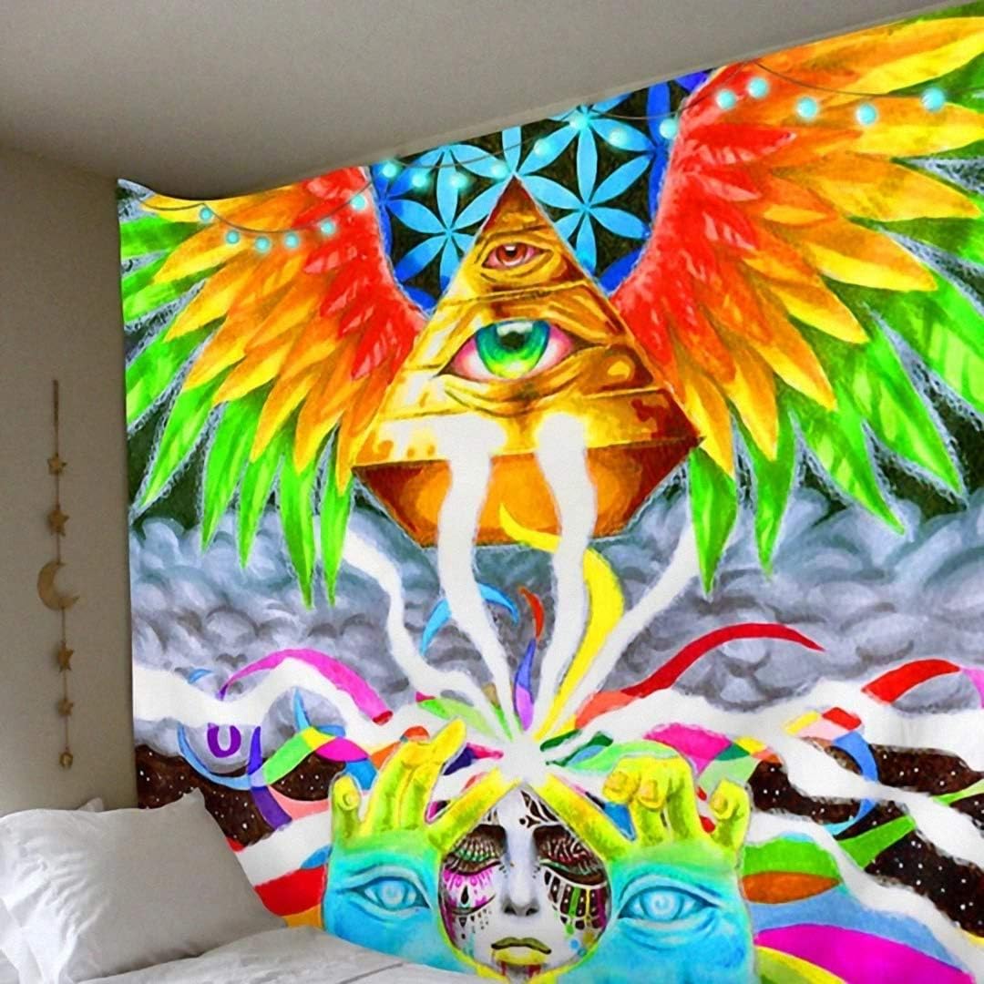 Third Eye tapestry Wall Hanging Boho Decor Wall Cloth Tapestries Psychedelic Hippie Tapestry Mandala Wall Carpet (38x29 inches)