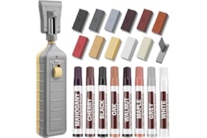 Vinyl Floor Repair Kit with Heat Pen - 11 Colors Hardwood Laminate Floor Wax Wood Furniture Touch Up Marker Linoleum Repair K
