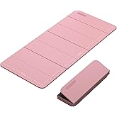 Foldable Yoga Mat Thick 10mm-WUWAN Extra Large Exercise Mat, TPE Material, Non-Slip Fitness Folding Mat Easy to Carry, Suitable for Home Workout Travel Pilates (75" x40",2/5") (Blue)