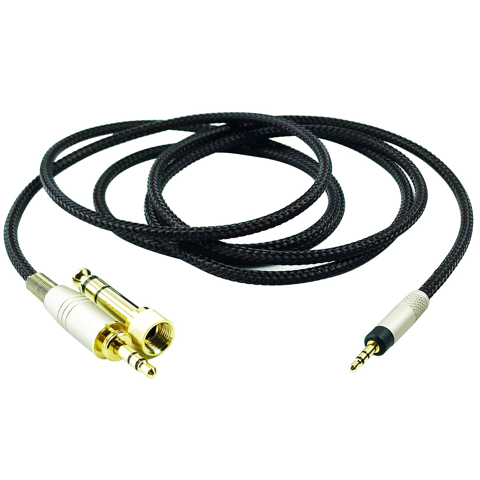 HansnBy Replacement Upgrade Audio Cable Compatible with Bose 700, QC25, QC35 II, QC35, QC45, QuietComfort 25, QuietComfort 35, Headphone with 6.35mm adapter 1.5m/4.9ft