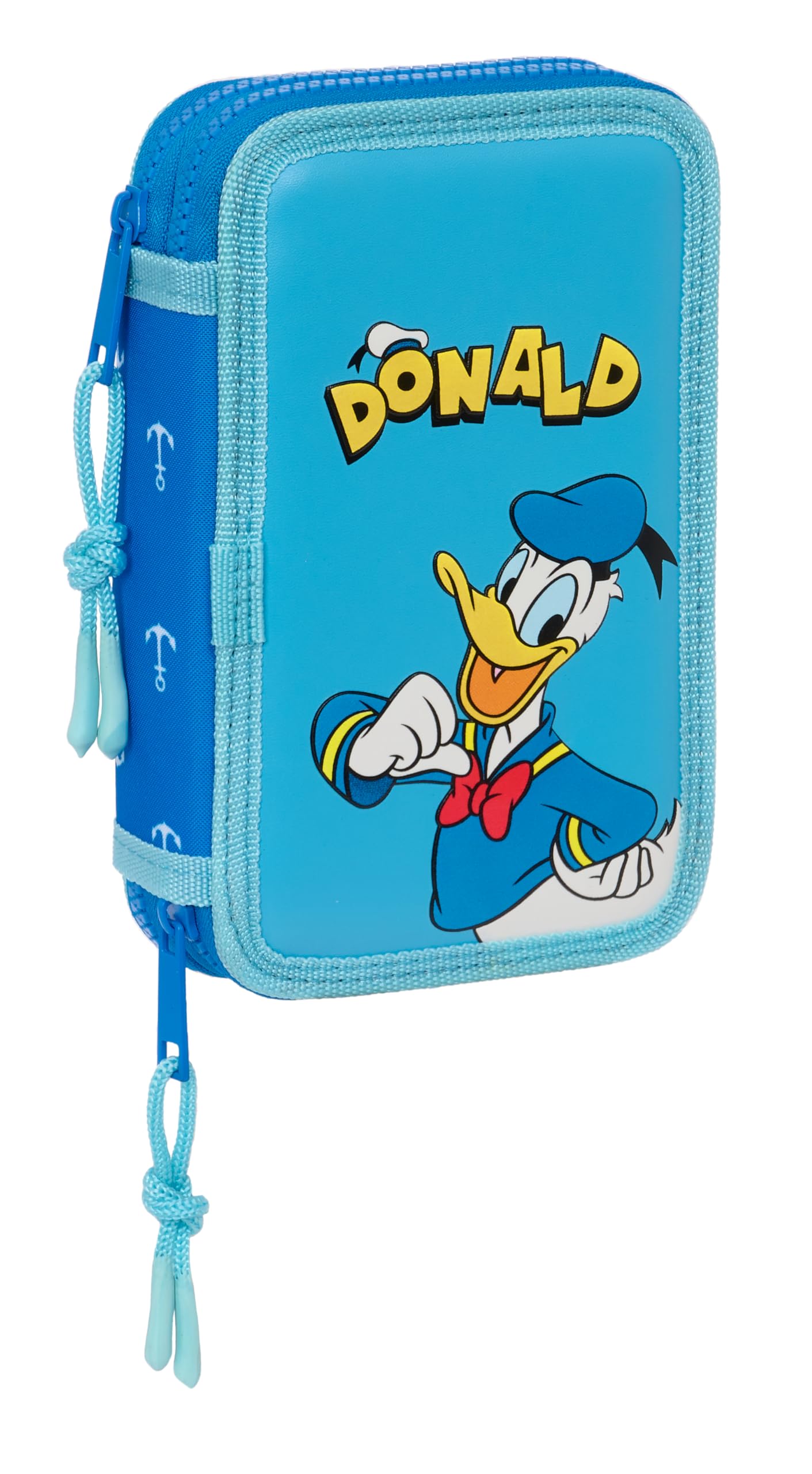 Safta Donald Children's School Pencil Case, Pencil Case with Colours, with 28 Tools Included, Ideal for Children from 5 to 14 Years, Comfortable and Versatile, Quality and Resistance, 12.5 x 4 x 19.5