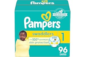Pampers Swaddlers Diapers - Size 1, 96 Count, Ultra Soft Disposable Baby Diapers