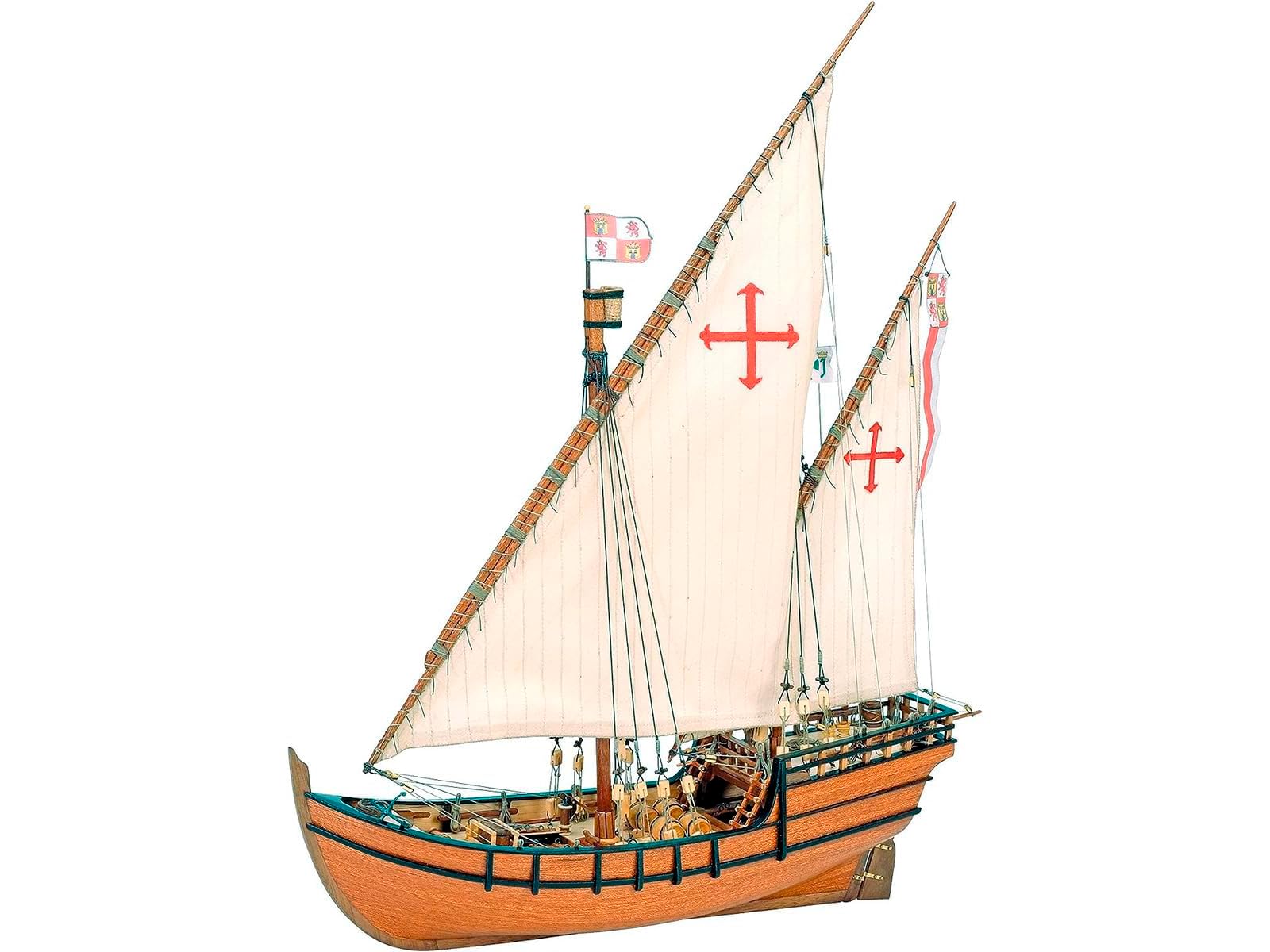 Artesania Latina – Wooden Ship Model Kit – Spaniard Caravel from the Discovery of America, La Niña – Model 22410, 1:65 Scale – Models to Assemble – Intermediate Level