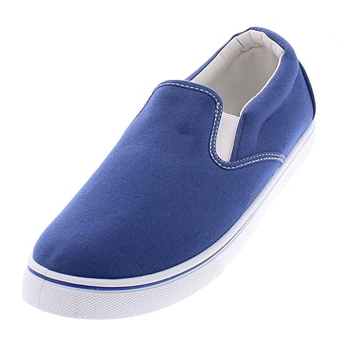mens blue canvas deck shoes