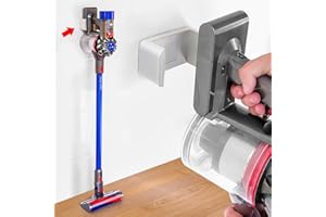 Liboer Vacuum Cleanner Wall mount Stand for Dy-son V7 V8 Storage Holder Compatible for V7 V8 Vacuum Cleaner Bracket Wall Mount Support Organizer(White)