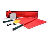 Tandem Sport Officials' Elite Kit - Professional Referee Kit with Whistle, Linesman Flags, Penalty Cards &amp; Bag - Ref Kit