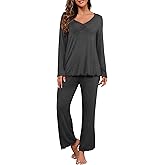 PrinStory 2025 Women's Pajama Set Long Sleeve Sleepwear Ladies Lounge Set Soft Pjs Loungewear