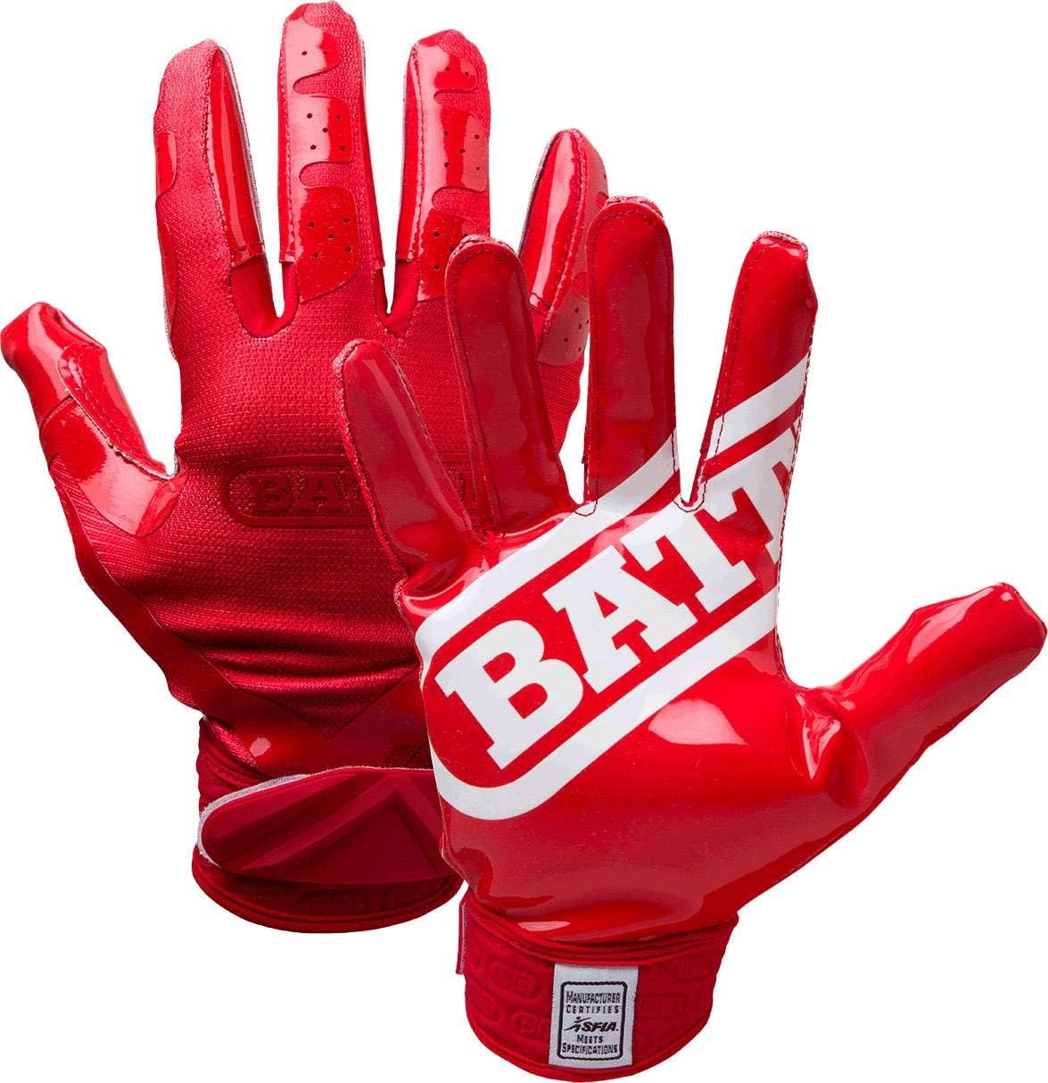 Battle Double Threat Football Gloves – Ultra-Tack Sticky Palm Receivers Gloves – Pro-Style Receiver Gloves, Adult and Youth : Sports & Outdoors