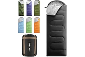 FARLAND Sleeping Bags for Adults Teens Kids with Compression Sack Portable and Lightweight for 3-4 Season Camping, Hiking,Wat