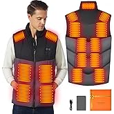 Moeput Heated Vest for Men Women, Lightweight Heated Jacket Electric Heated Vest with Battery Pack Included 16000mAh
